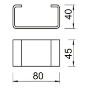 OBO Bettermann Entretoise de distribution 45 mm DSK 45 FT-3