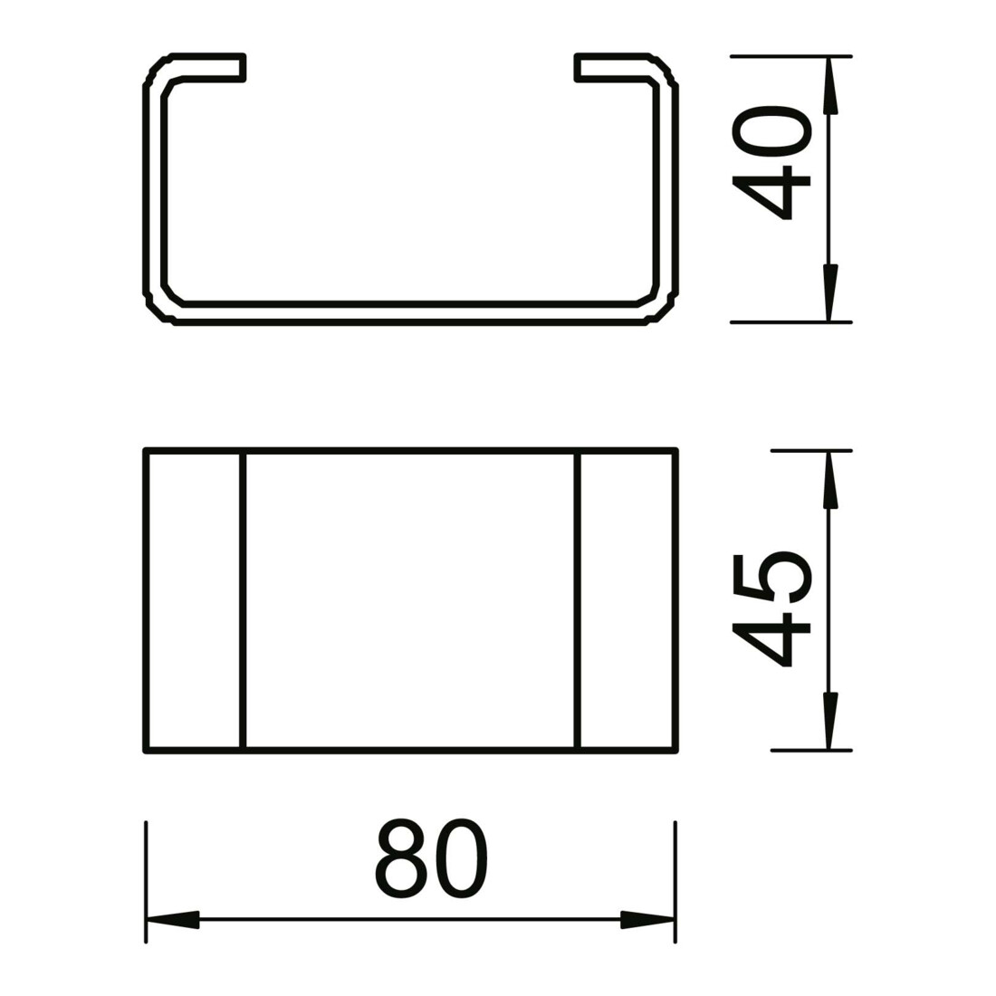 OBO Bettermann Entretoise de distribution 45 mm DSK 45 FT