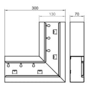 OBO Bettermann Équerre plate symétrique GS-SFS70130RW-4