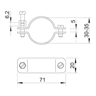 OBO Bettermann Erdungsschelle CU 942 35