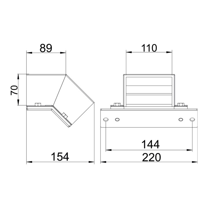 OBO Bettermann Etage fallend BSKM-EF 0711 70 x 110mm
