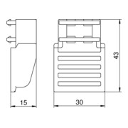 OBO Bettermann Extension d’échelle de sécurité pour inserts/cassettes GES RV-4
