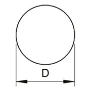 OBO Bettermann Fil aluminium Vertr 8 mm RD 8-ALU-4