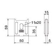 OBO Bettermann Fixation murale Vertr K 12 1818 FS-3