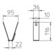 OBO Bettermann Fixation trapézoïdale 100 × 116 TPB 100 FS