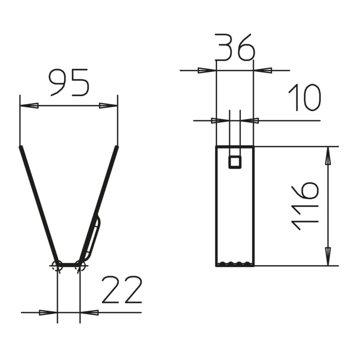 OBO Bettermann Fixation trapézoïdale 100 × 116 TPB 100 FS