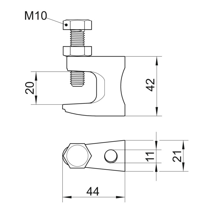 OBO Bettermann Flanschklemme FL2-G M10 TG mit Gewinde