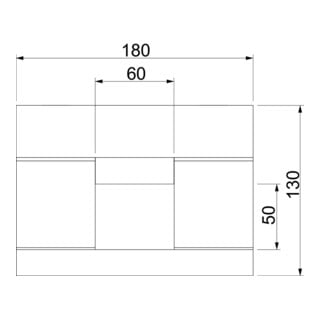 OBO Bettermann Gaine de protection incendie 50 x 60 mm BSK 120506