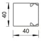 OBO Bettermann Goulotte de câblage 2 m 40 × 40 mm LKM40040RW
