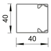 OBO Bettermann Goulotte de câblage 2 m 40 × 40 mm LKM40040RW-4