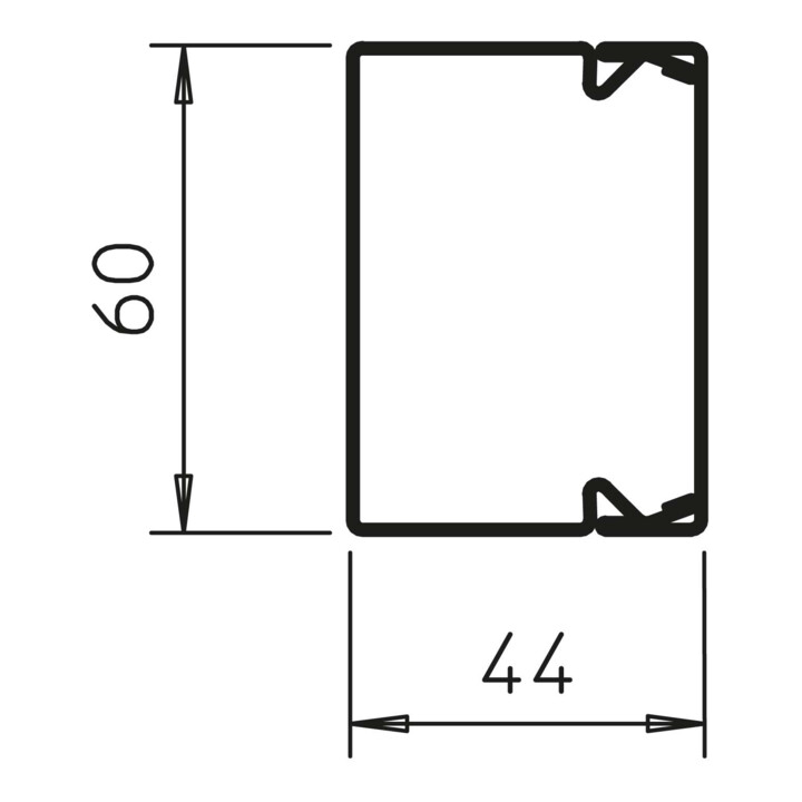 OBO Bettermann Goulotte de câblage 2 m 40×60 mm LKM40060FS