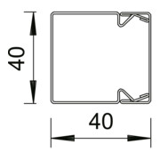 OBO Bettermann Goulotte de câbles 2 m 40 × 40 mm LKM40040FS-3