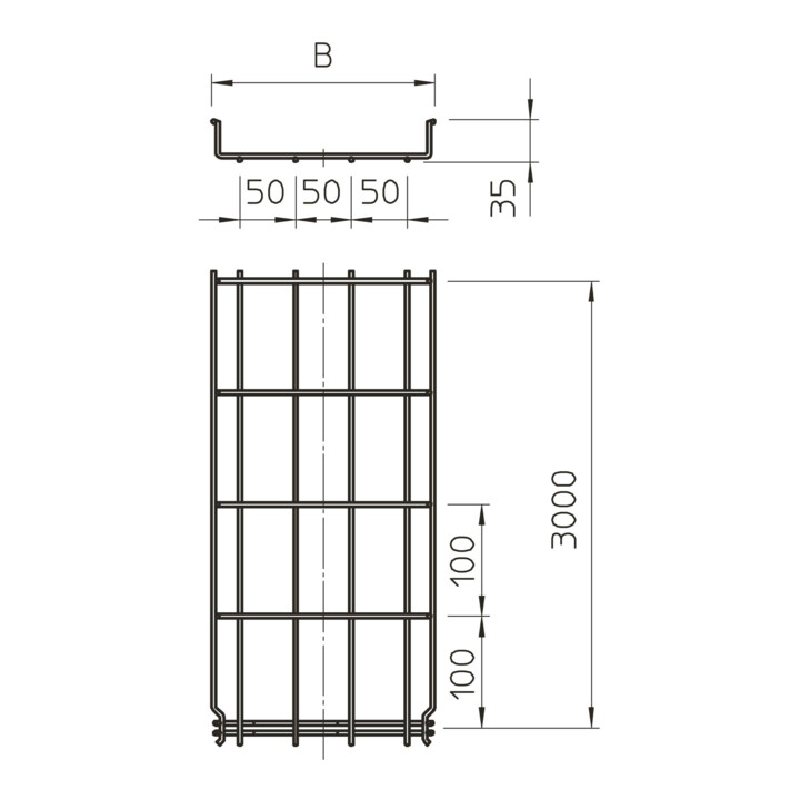 OBO Bettermann Goulotte grillagée GRM 35×50×3000 35 50 G