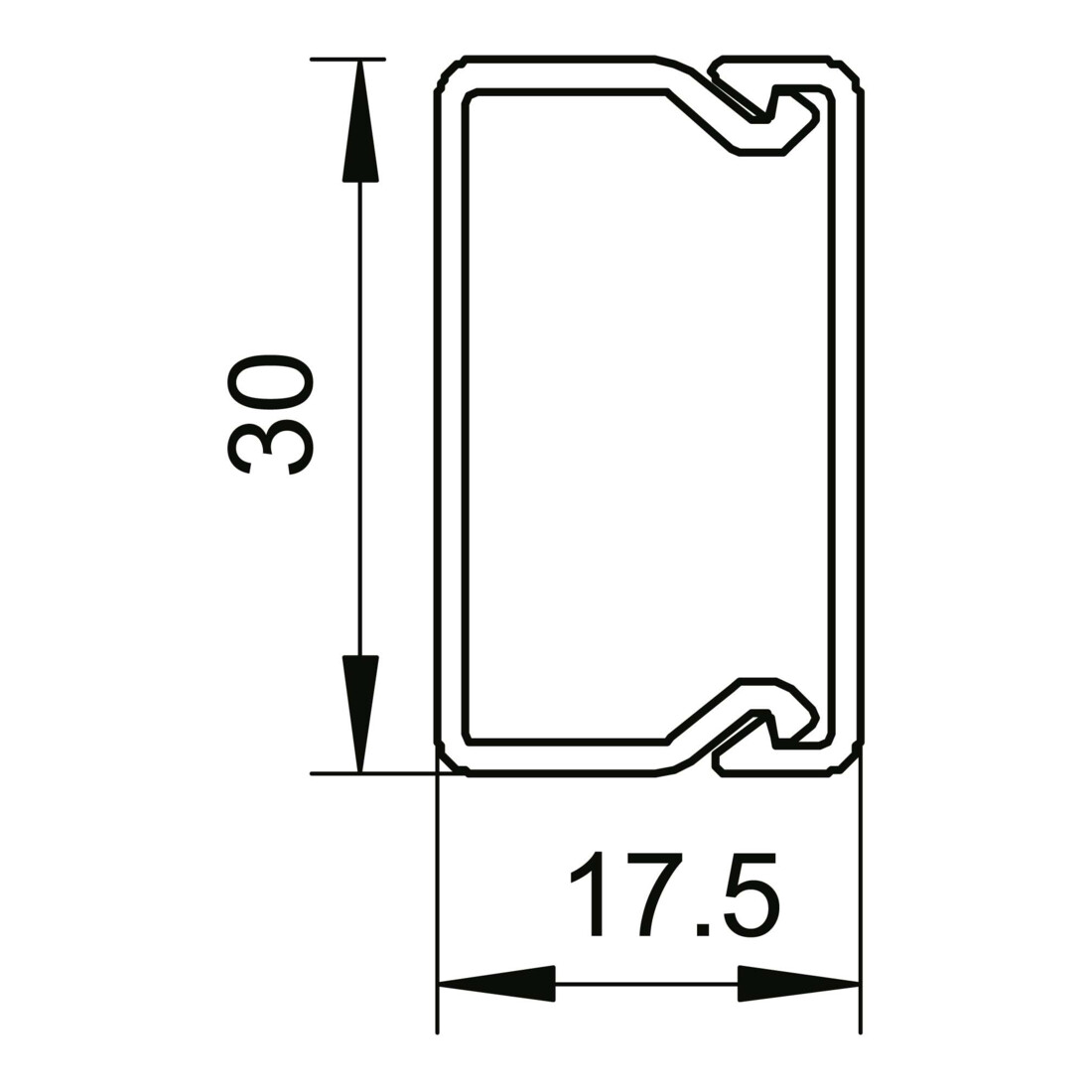 OBO Bettermann Goulotte murale et plafond 15×30 mm, PVC WDK15030RW