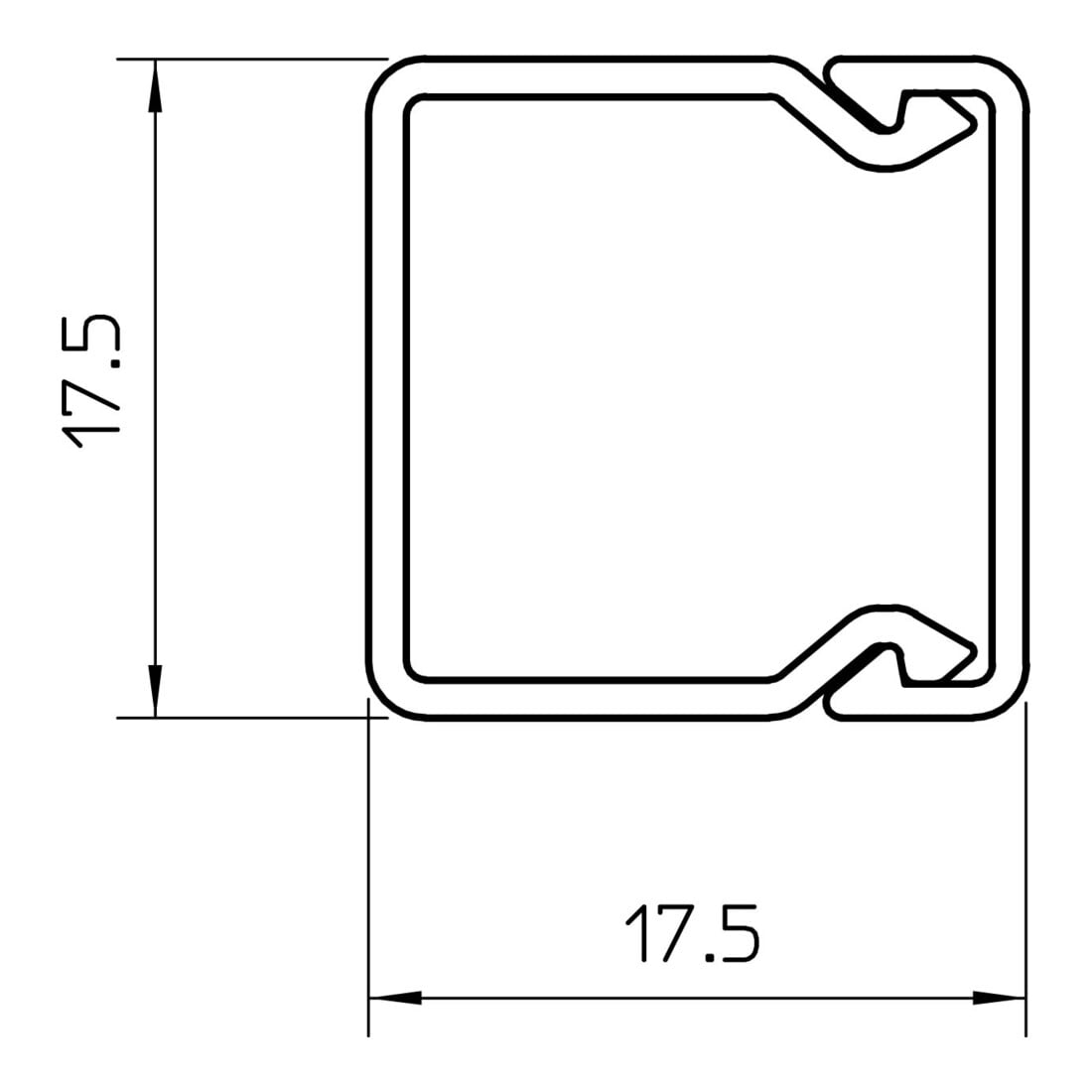 OBO Bettermann Goulotte murale et plafond 20 × 20 × 2000 PVC gris WDK20020GR