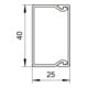 OBO Bettermann Goulotte murale et plafond 25×40 mm, PVC WDK25040CW