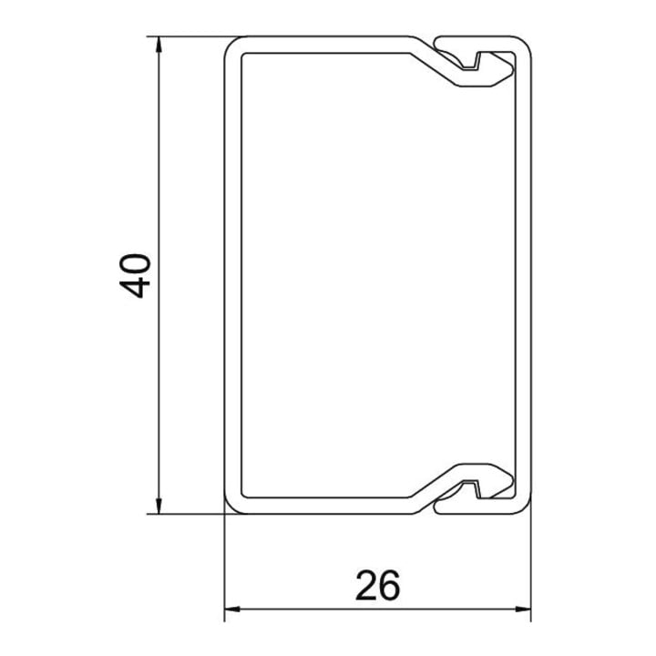 OBO Bettermann Goulotte murale et plafond 25×40 mm, PVC WDK25040RW