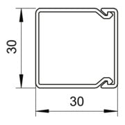 OBO Bettermann Goulotte murale et plafond 30×30 mm, PVC WDK30030RW-3