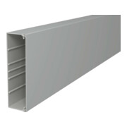 OBO Bettermann Goulotte murale et plafond avec couvercle 60 × 210 mm, PVC gris WDK60210GR perforée-1