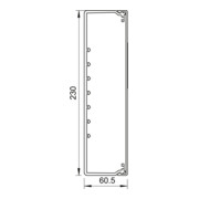 OBO Bettermann Goulotte murale et plafond avec couvercle 60 × 230 mm, PVC WDK60230RW-3