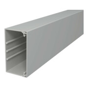 OBO Bettermann Goulotte murale et plafond avec couvercle 60×110 mm PVC gris WDK60110GR perforée-1