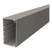 OBO Bettermann Goulotte murale et plafond avec couvercle 60×110 mm PVC gris WDK60110GR perforée-3