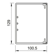 OBO Bettermann Goulotte murale et plafond sans couvercle 100 × 130 mm, PVC WDK100130CW-4