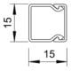 OBO Bettermann Goulotte murale et plafond sans couvercle 15 × 15 mm, PVC WDK15015CW