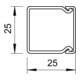 OBO Bettermann Goulotte murale et plafond sans couvercle 25 × 25 mm, PVC WDK25025GR