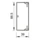 OBO Bettermann Goulotte murale et plafond sans couvercle 40 × 90 mm, PVC WDK40090RW