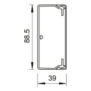 OBO Bettermann Goulotte murale et plafond sans couvercle 40 × 90 mm, PVC WDK40090RW-4