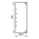 OBO Bettermann Goulotte murale et plafond sans couvercle 60 × 150 mm, PVC WDK60150CW
