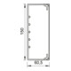 OBO Bettermann Goulotte murale et plafond sans couvercle 60 × 150 mm, PVC WDK60150GR
