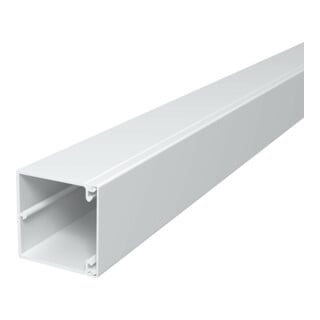 OBO Bettermann Goulotte murale et plafond sans couvercle 60 × 60 mm, PVC WDK60060RW