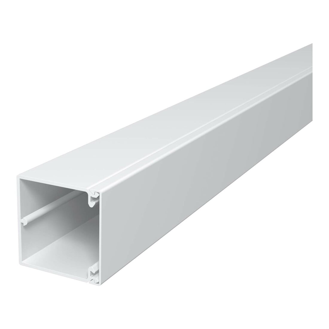OBO Bettermann Goulotte murale et plafond sans couvercle 60 × 60 mm, PVC WDK60060RW
