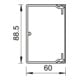 OBO Bettermann Goulotte murale et plafond sans couvercle 60 × 90 mm, PVC WDK60090GR