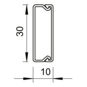 OBO Bettermann Goulotte murale/plafond WDK10030RW-4