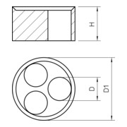 OBO Bettermann Insert à densité multiple 107 C VM 32 4x8-4