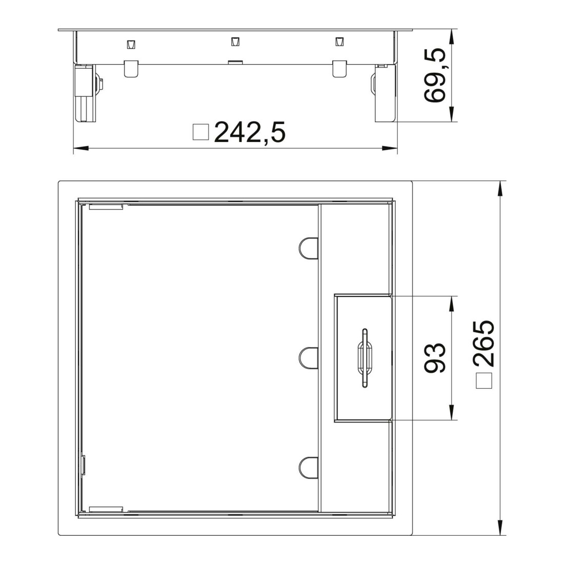 OBO Bettermann Insert d'appareil pour montage universel GES9M-2 10U