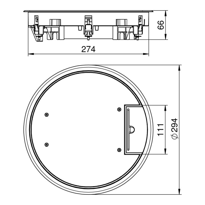 OBO Bettermann Insert d’appareils pour montage universel GESR7 10U 7011
