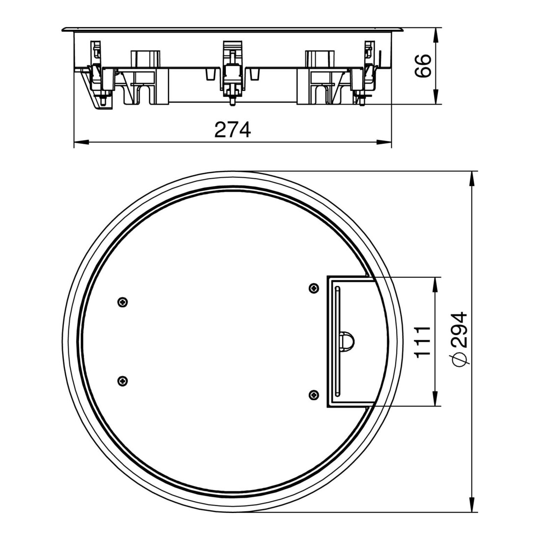 OBO Bettermann Insert d’appareils pour montage universel GESR7 10U 7011