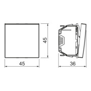 OBO Bettermann Interrupteur de commande/déclenchement blanc pur WS-UB RW1-4