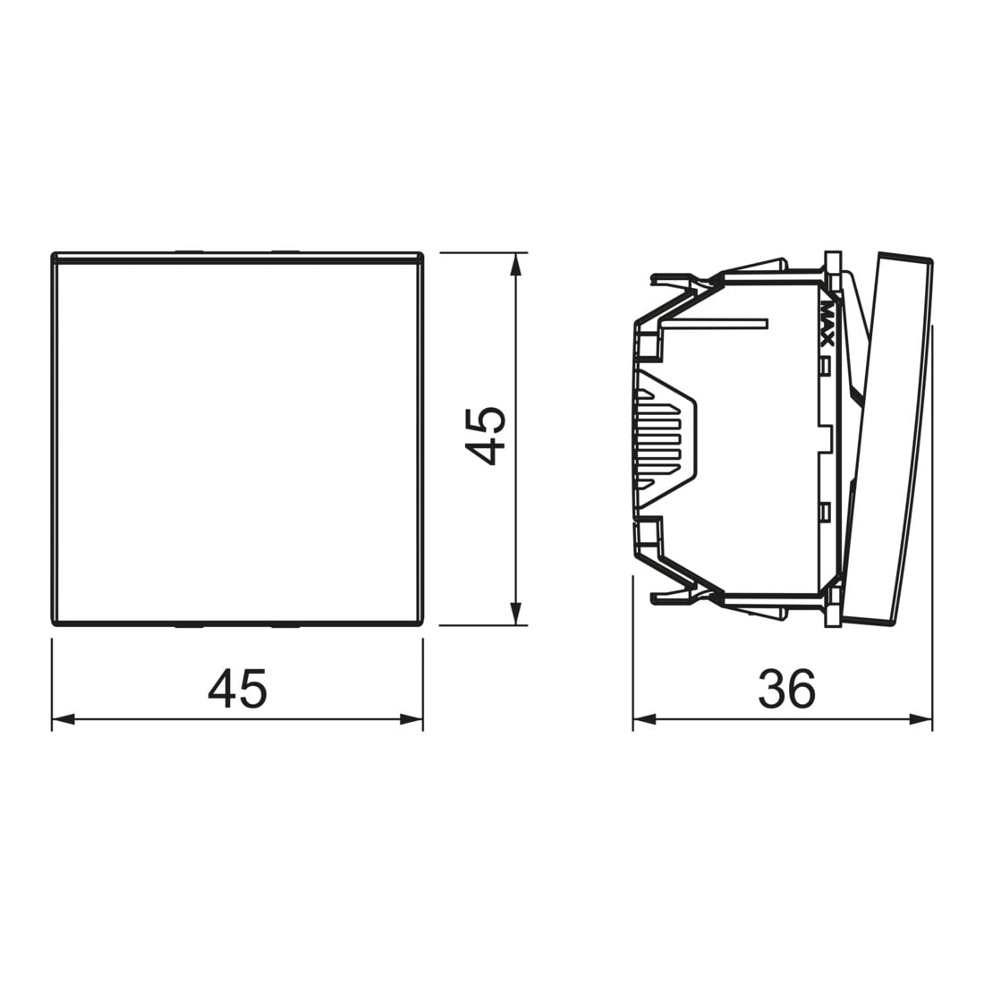 OBO Bettermann Interrupteur de commande/déclenchement blanc pur WS-UB RW1