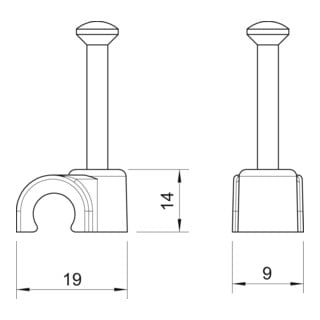 OBO Bettermann Iso-Nagel-Clip 11mm 2011 35 LGR