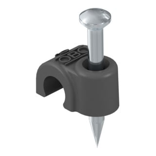 OBO Bettermann ISO-Nagel-Clip 12mm L35 tief-sw 2012 35 SW
