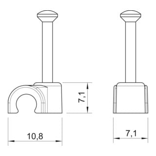 OBO Bettermann Iso-Nagel-Clip 5,0mm 2005 25 LGR