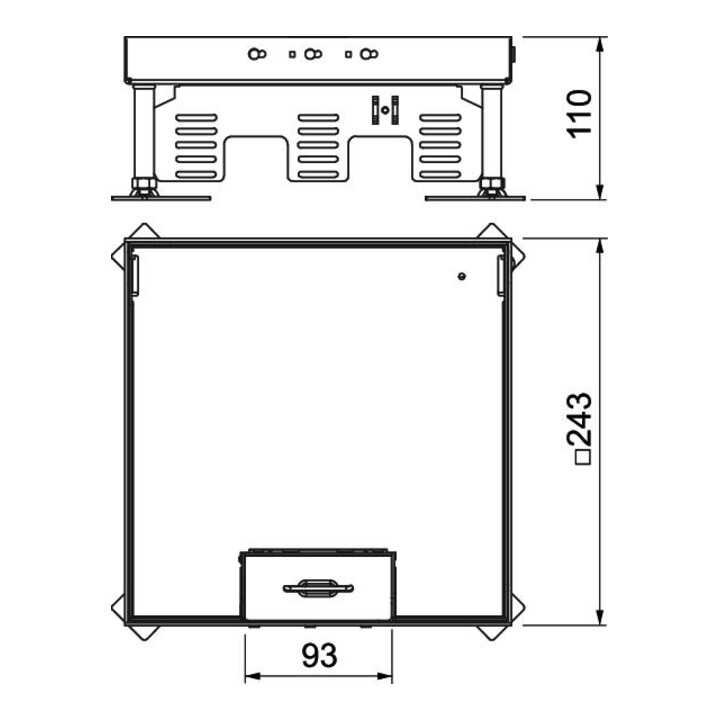 OBO Bettermann Kassette quadratisch 242 x 243mm RKSN2 9 VS 25