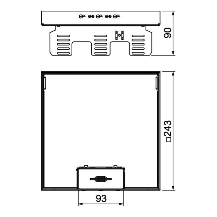 OBO Bettermann Kassette quadratisch 243 x 243 mm RKSN2 UZD3 9VS20