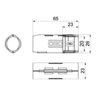 OBO Bettermann Manchon de raccordement Quick-Pipe 3000 MMS M20 RW