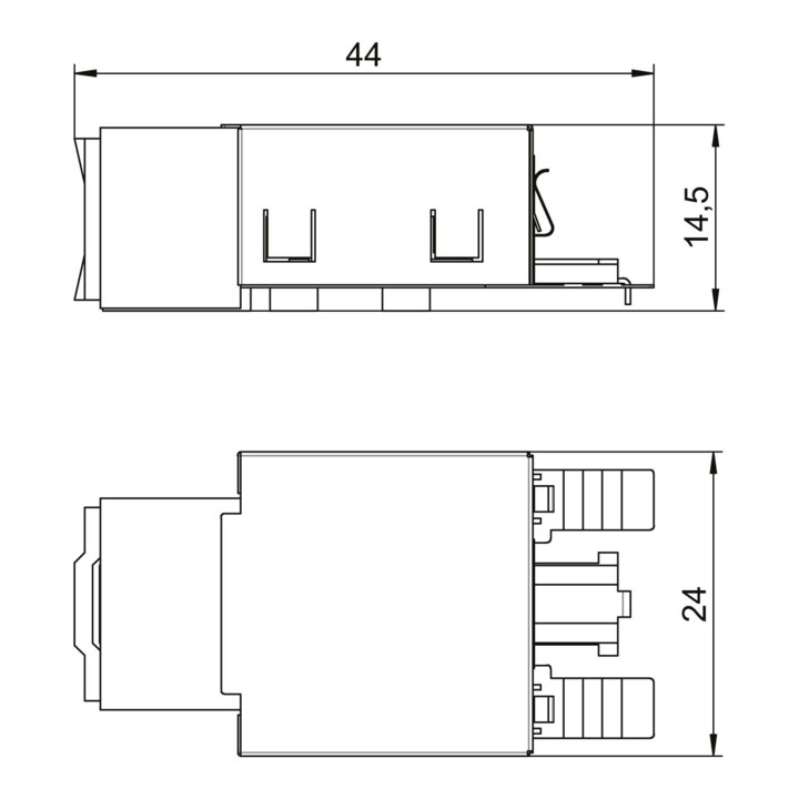 OBO Bettermann Module de connexion blindé Cat.6 ASM-C6 G